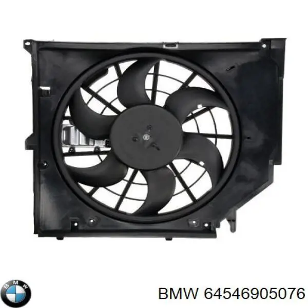 64546905076 BMW difusor de radiador, ventilador de refrigeración, condensador del aire acondicionado, completo con motor y rodete