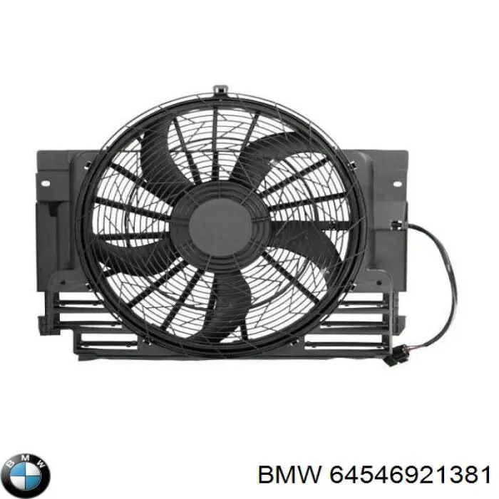 Difusor del radiador del aire acondicionado con ventilador y motor BMW 64546921381
