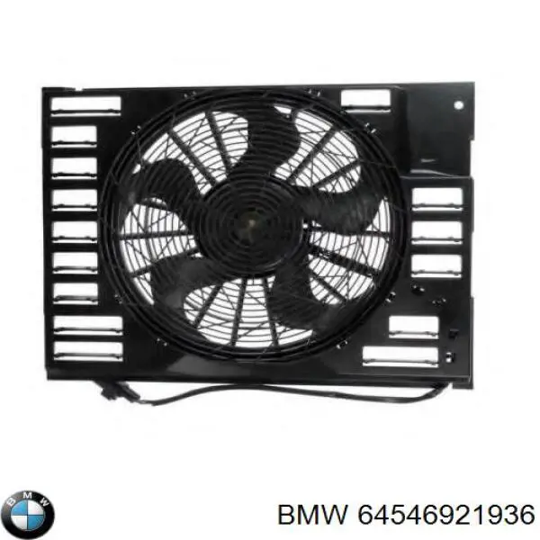 64546921936 BMW ventilador (rodete +motor aire acondicionado con electromotor completo)