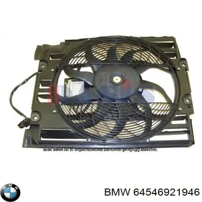 64546921946 BMW ventilador (rodete +motor aire acondicionado con electromotor completo)