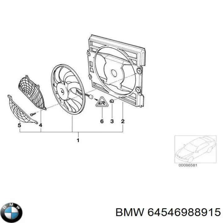 Comprar 64546988915 BMW Ventilador del radiador