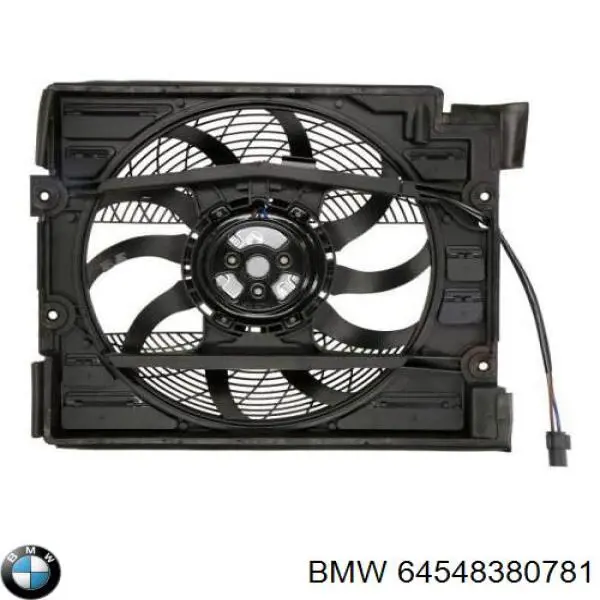 Comprar 64548380781 BMW Difusor del radiador del aire acondicionado con ventilador y motor