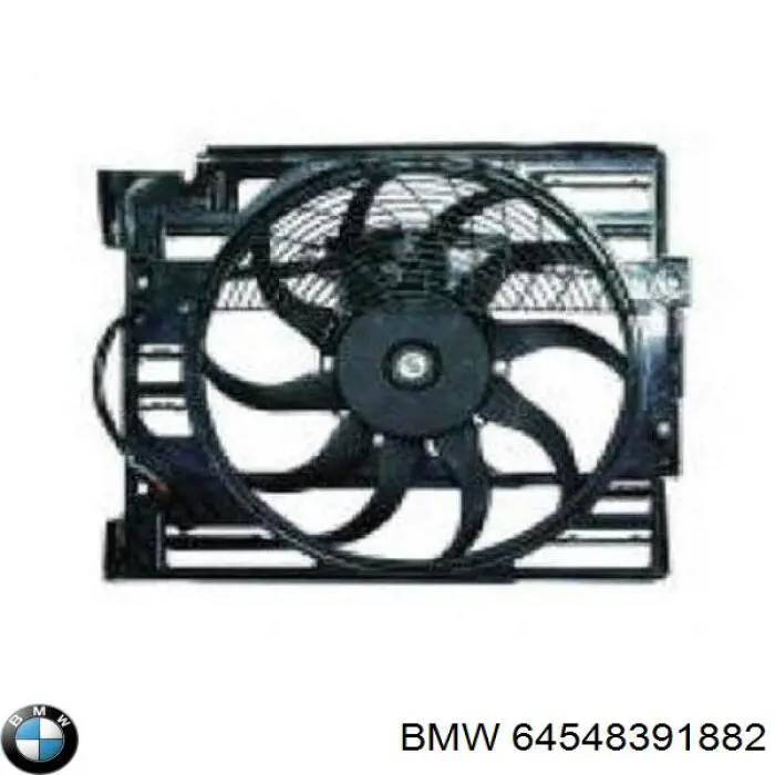 64548391882 BMW difusor de radiador, ventilador de refrigeración, condensador del aire acondicionado, completo con motor y rodete