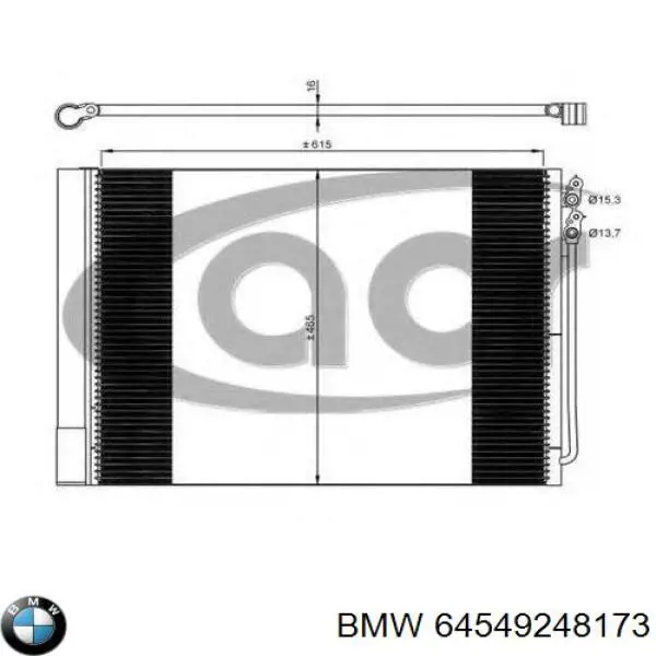 64549248173 BMW condensador aire acondicionado