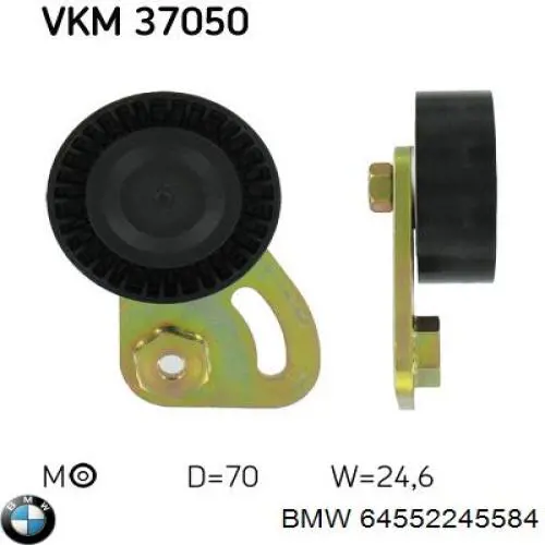Comprar 64552245584 BMW Tensor de correa poli V 
