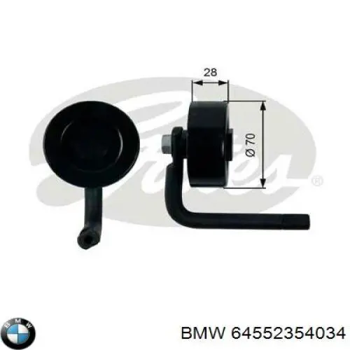 Rodillo tensor correa poli V BMW 64552354034 precio, desde 16,56 EUR