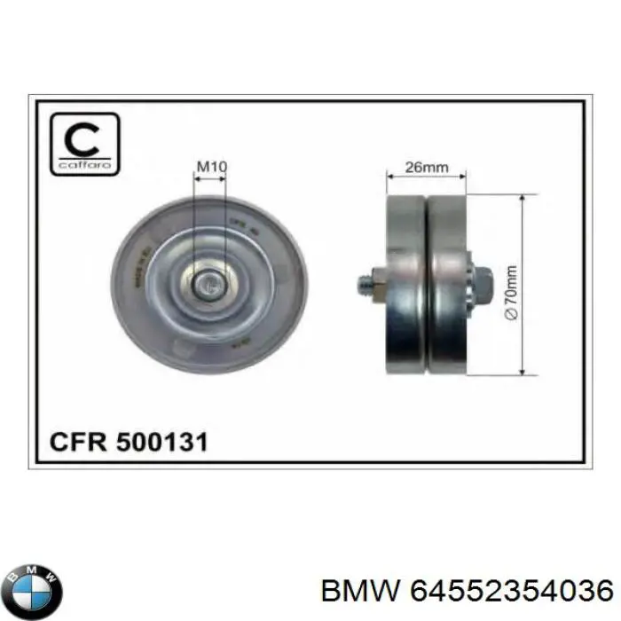 Rodillo tensor correa poli V BMW 64552354036 precio, desde 24,84 EUR