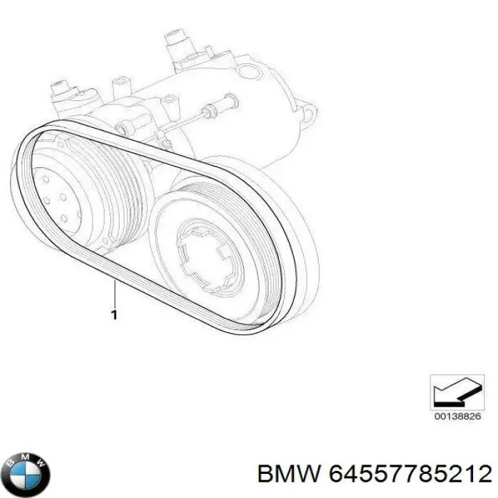 Correa de alternador 64557785212 BMW