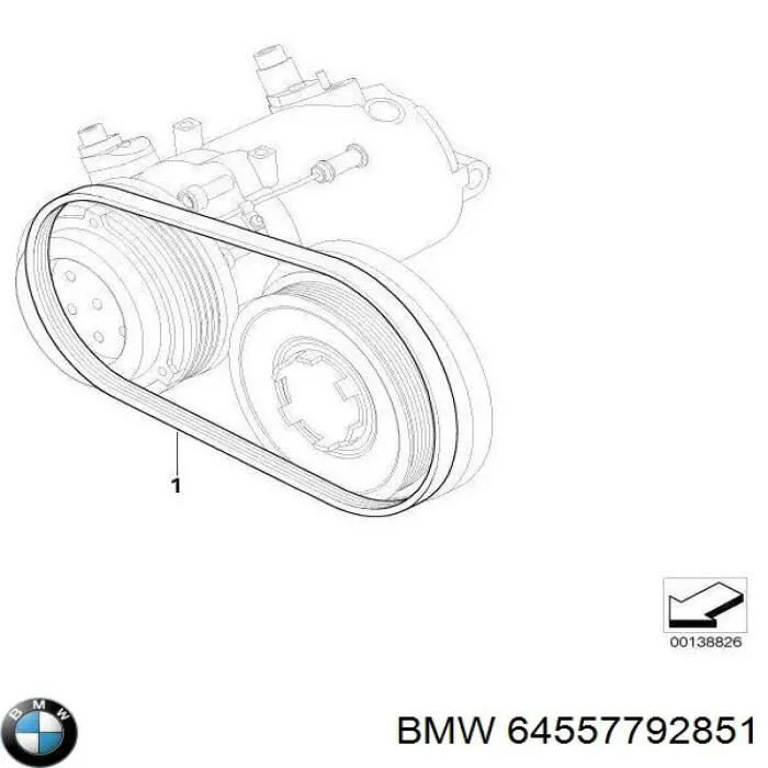 Comprar 64557792851 BMW Correa trapezoidal