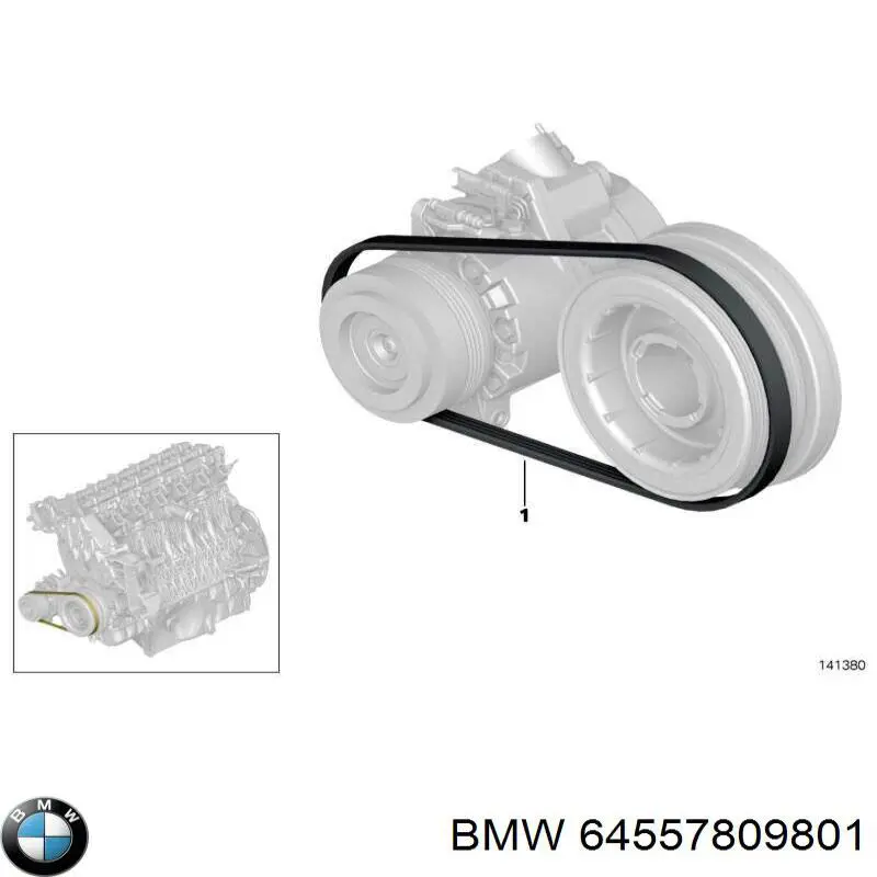 Correa de transmisión trapezoidal BMW 64557809801 precio, desde 24,89 EUR