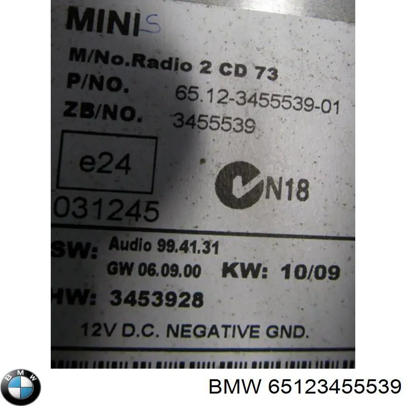 65123455539 BMW