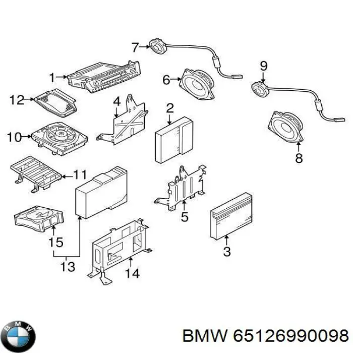 Amplificador de sistema de audio para BMW X3 (E83)