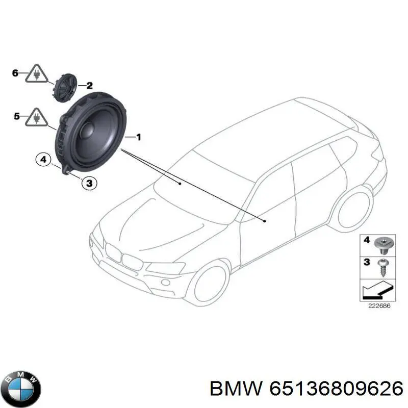 Altavoz de la puerta delantera BMW 65136809626 precio, desde 60,98 EUR