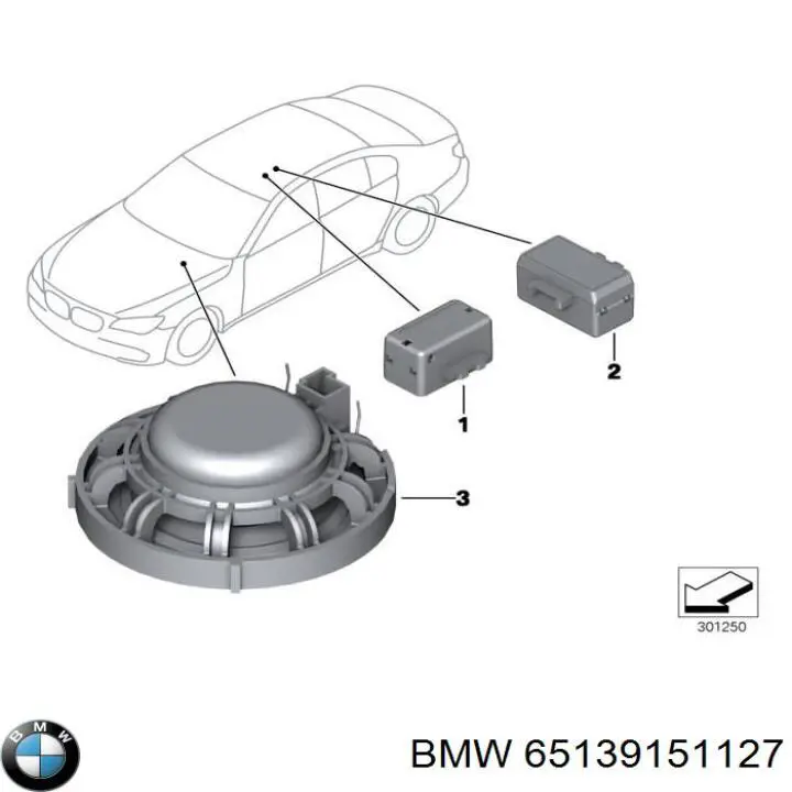Altavoz de bandeja trasera BMW 65139151127 precio, desde 37,81 EUR