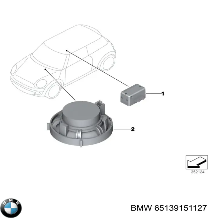 Comprar 65139151127 BMW Altavoz de bandeja trasera