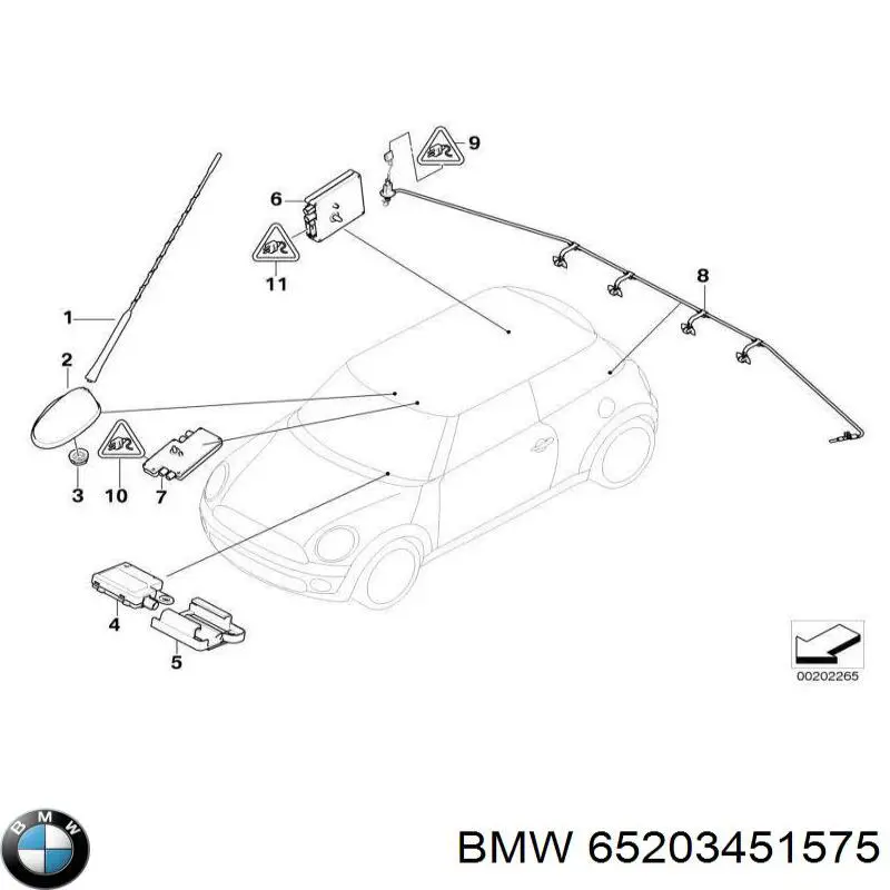 Antena Mini Cooper hatchback (R56) (2005 - 2014) precio, desde 57,74 EUR