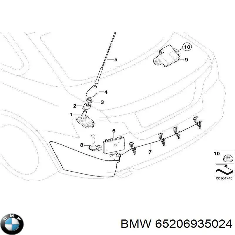 Amplificador de señal de antena BMW 918356401