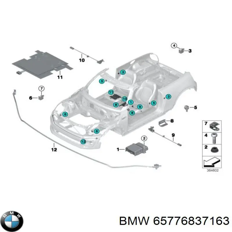 Procesador Del Modulo De Control De AIRBAG para BMW I8 (I12)