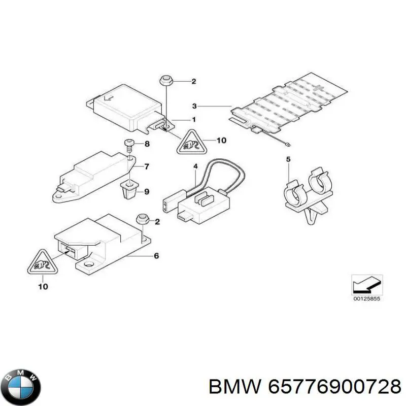 65776900728 BMW sensor airbag lateral derecho