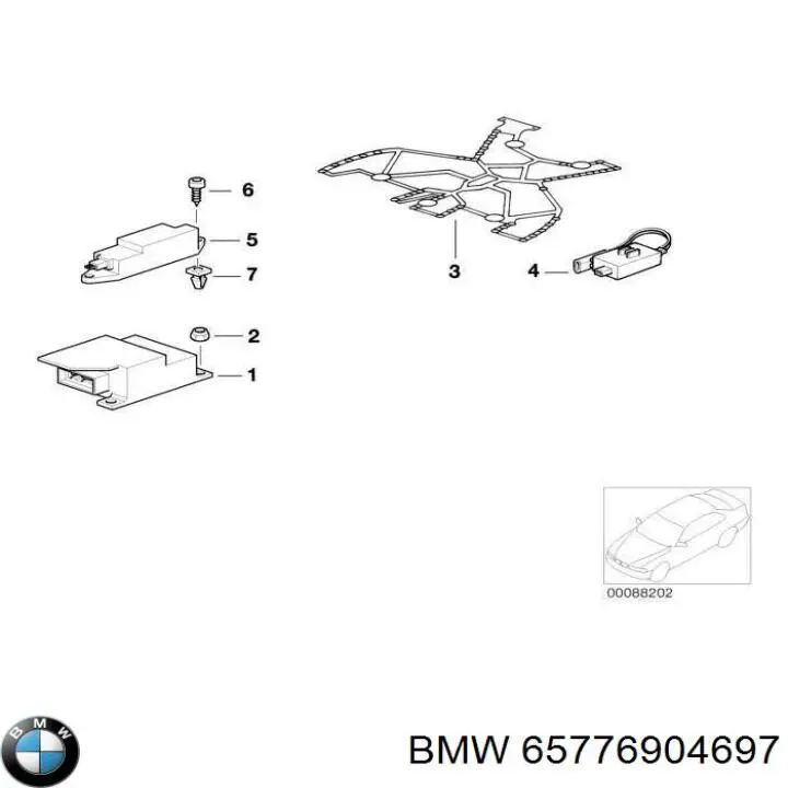 65776904697 BMW sensor airbag lateral derecho