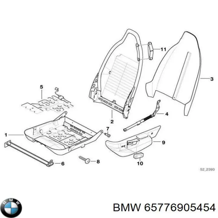 65776905454 BMW sensor airbag lateral derecho