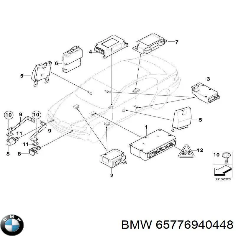 65770407130 BMW procesador del modulo de control de airbag