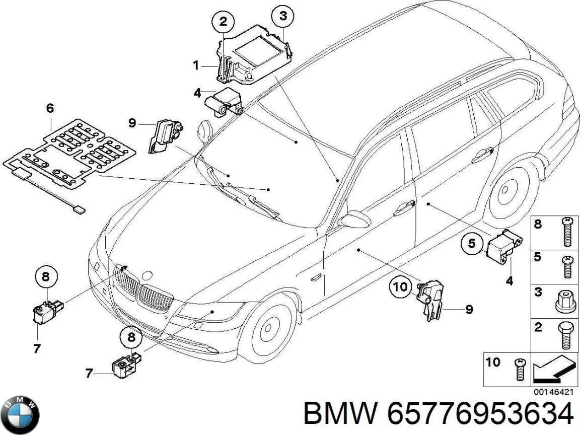 65776978822 BMW sensor airbag lateral