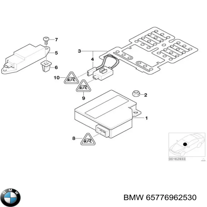 Módulo de control de airbag BMW 65776962530 precio, desde 66,79 EUR