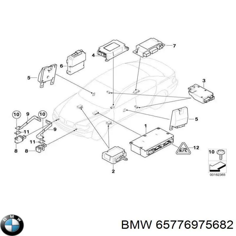 65776975682 BMW procesador del modulo de control de airbag