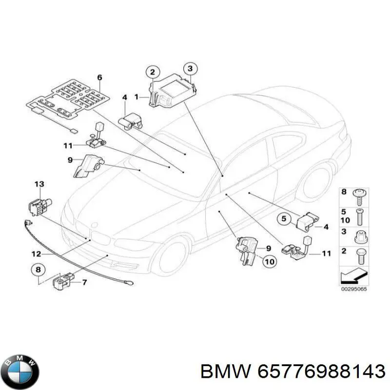 65776988143 BMW sensor de aceleracion longitudinal