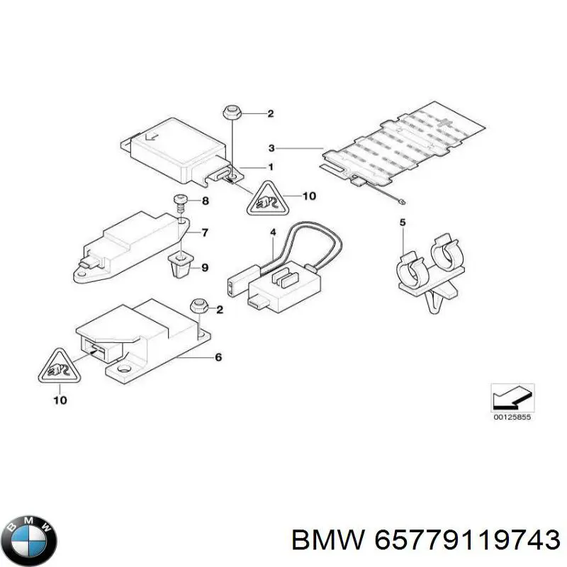 65779119743 BMW sensor airbag lateral derecho