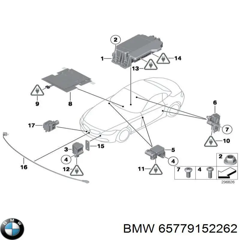 Sensor AIRBAG delantero para BMW X3 (E83)