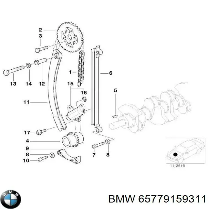 Comprar 65779159311 BMW Sensor de airbag delantero
