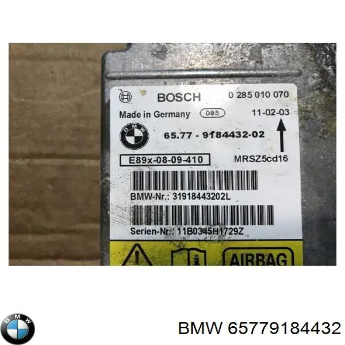 65779110258 BMW procesador del modulo de control de airbag