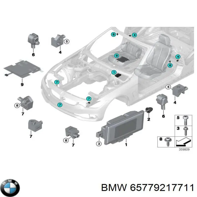 Sensor AIRBAG lateral izquierdo para BMW 3 (F30, F80)