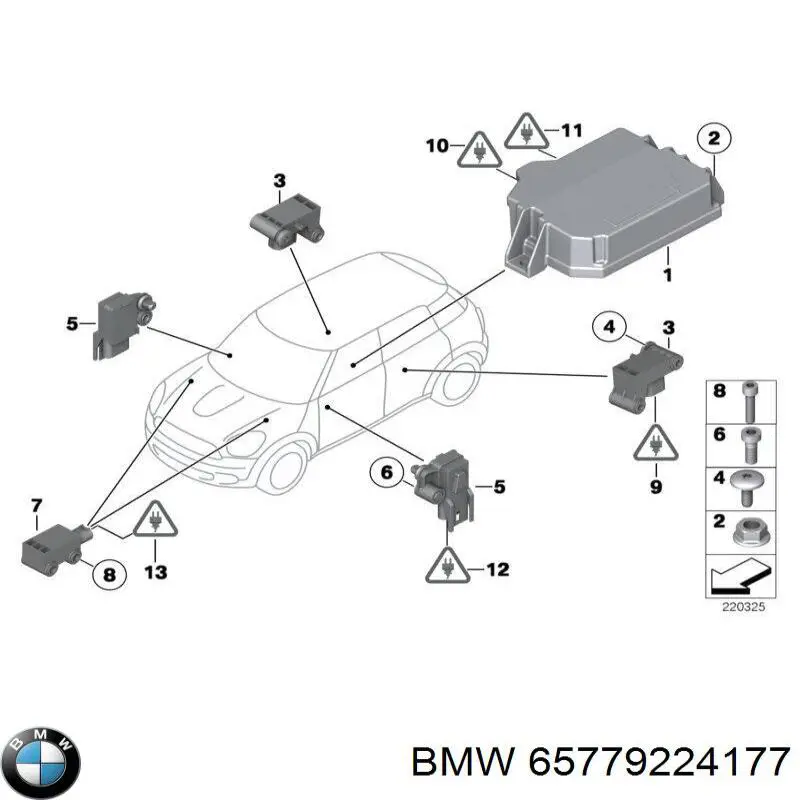 Comprar 65779224177 BMW Sensor de airbag delantero