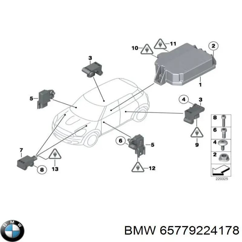 Comprar 65779224178 BMW Sensor de airbag delantero