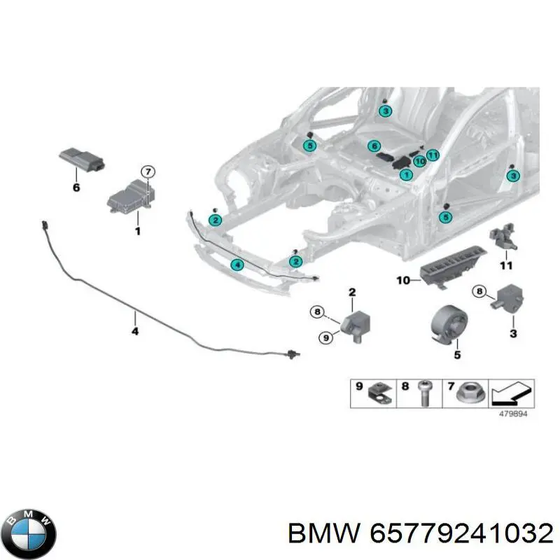 Sensor SRS BMW 65779241032 precio, desde 164,60 EUR