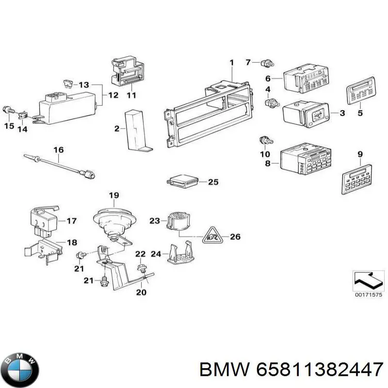 65811382447 BMW sensor, temperaura exterior
