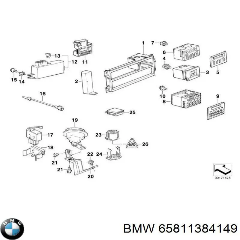 65811384148 BMW módulo de control, red de abordo