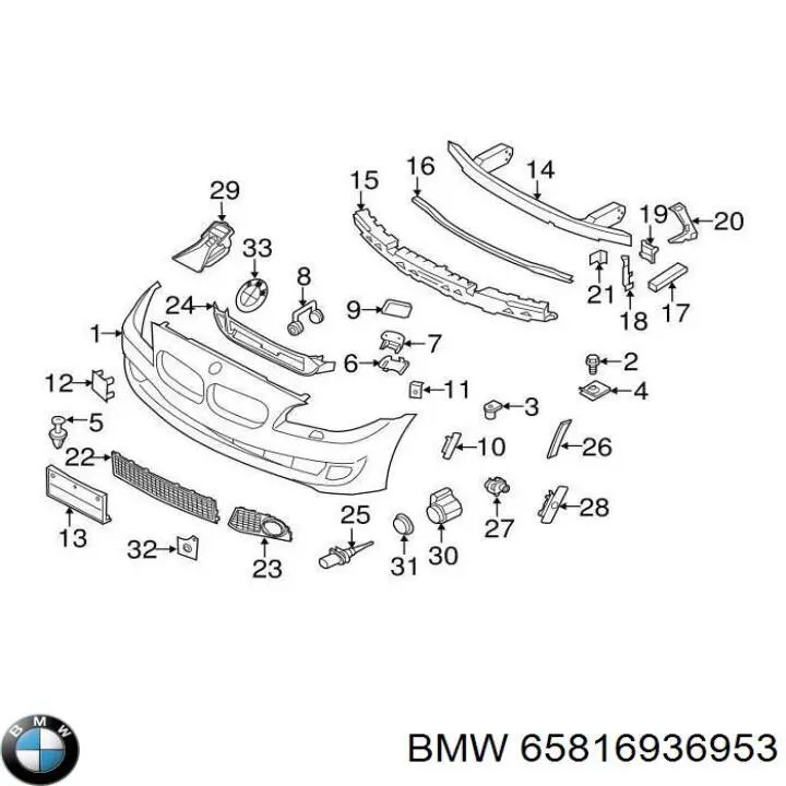 65816936953 BMW sensor, temperaura exterior