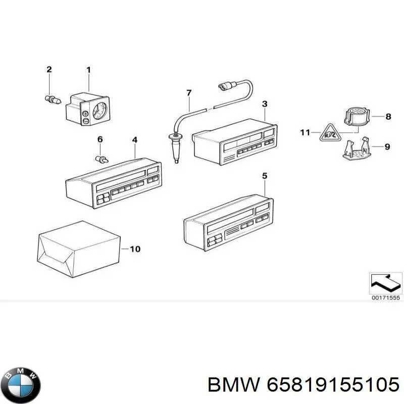 65819155105 BMW condensador aire acondicionado