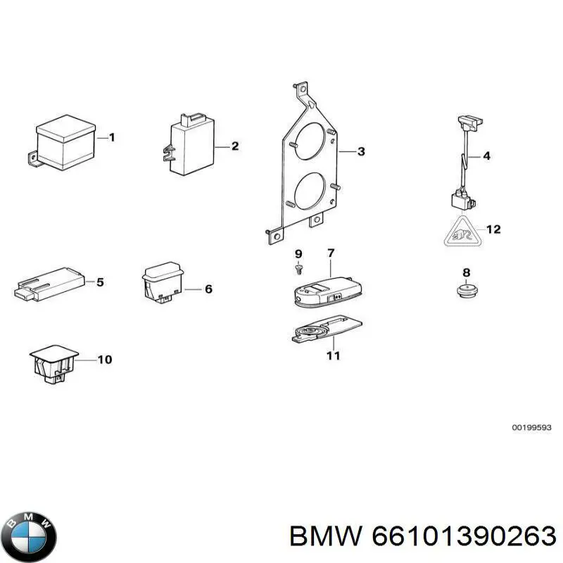 66101379453 BMW llave de conmutador de arranque