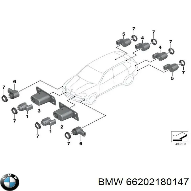 Sensor de aparcamiento delantero lateral BMW 66202180147 precio, desde 29,12 EUR