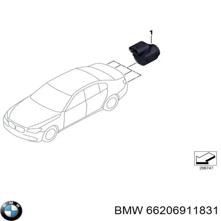 Comprar 66206911831 BMW Sensor de aparcamiento trasero