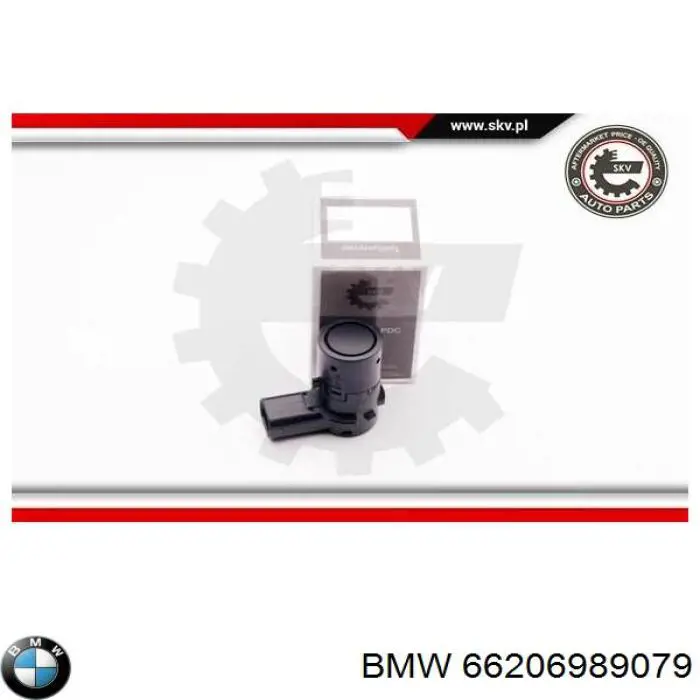 66206989079 BMW sensor de alarma de estacionamiento(packtronic Delantero/Trasero Central)