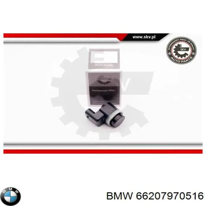 66207970516 BMW sensor de alarma de estacionamiento(packtronic Delantero/Trasero Central)