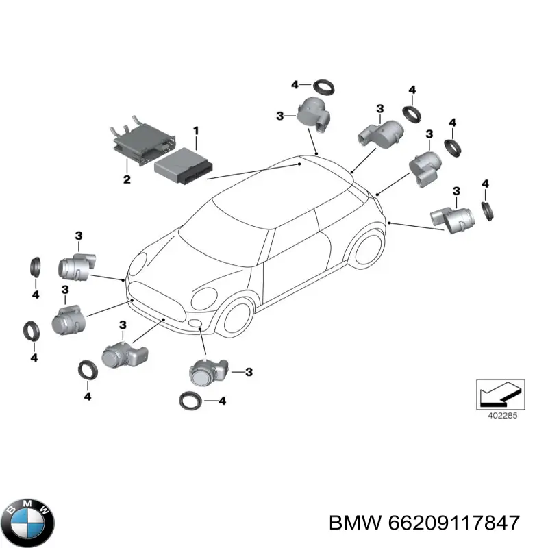 Comprar 66335A02F95 BMW Módulo de control del asistente de aparcamiento