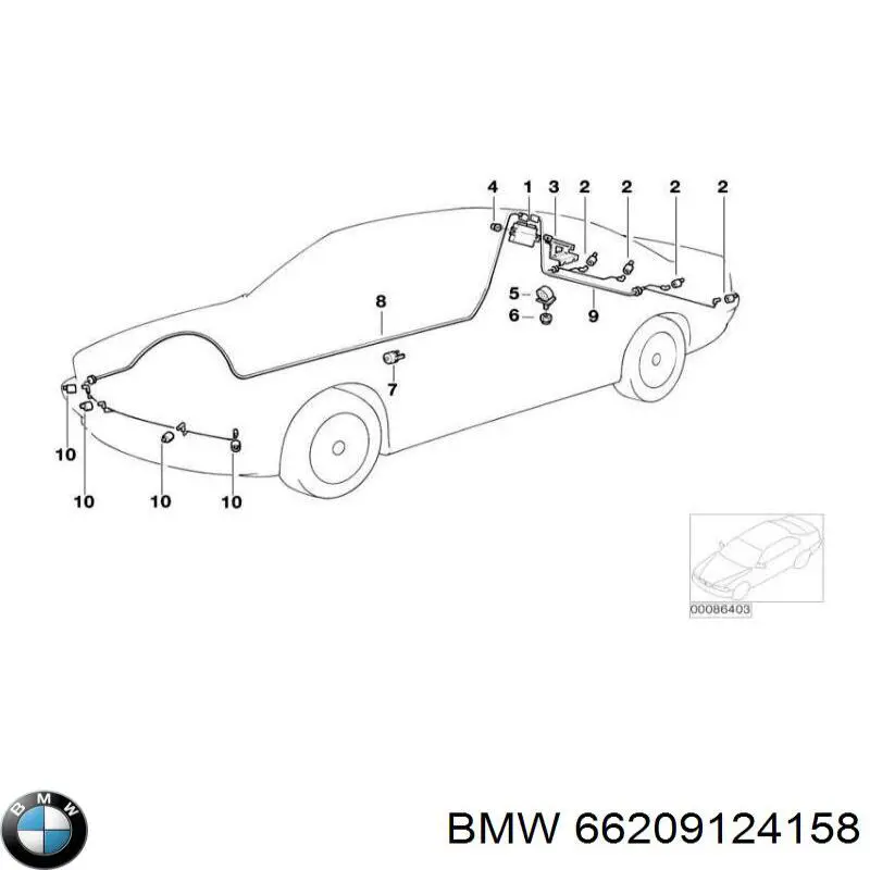 Sensor de estacionamiento delantero/trasero central BMW 66209124158 precio, desde 215,27 EUR