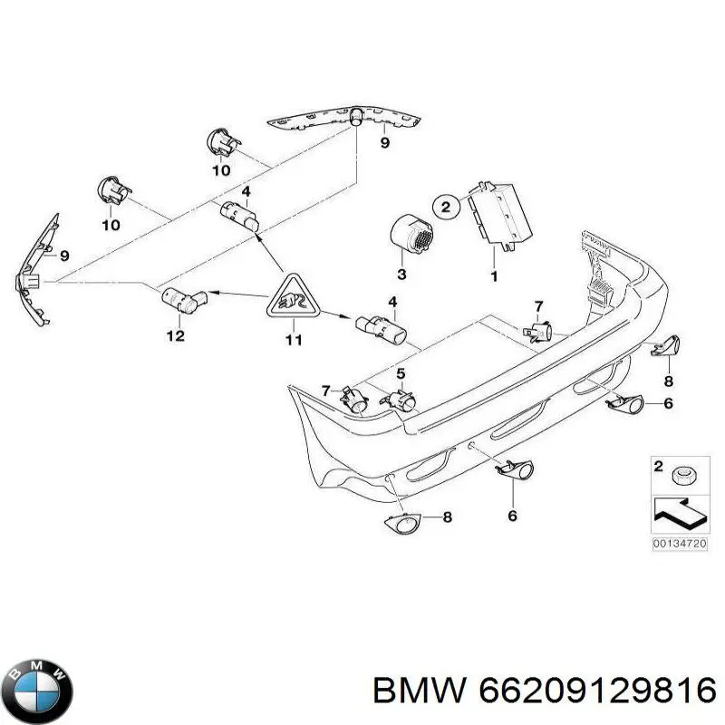 Módulo de control del asistente de aparcamiento BMW 66209129816 precio, desde 81,31 EUR